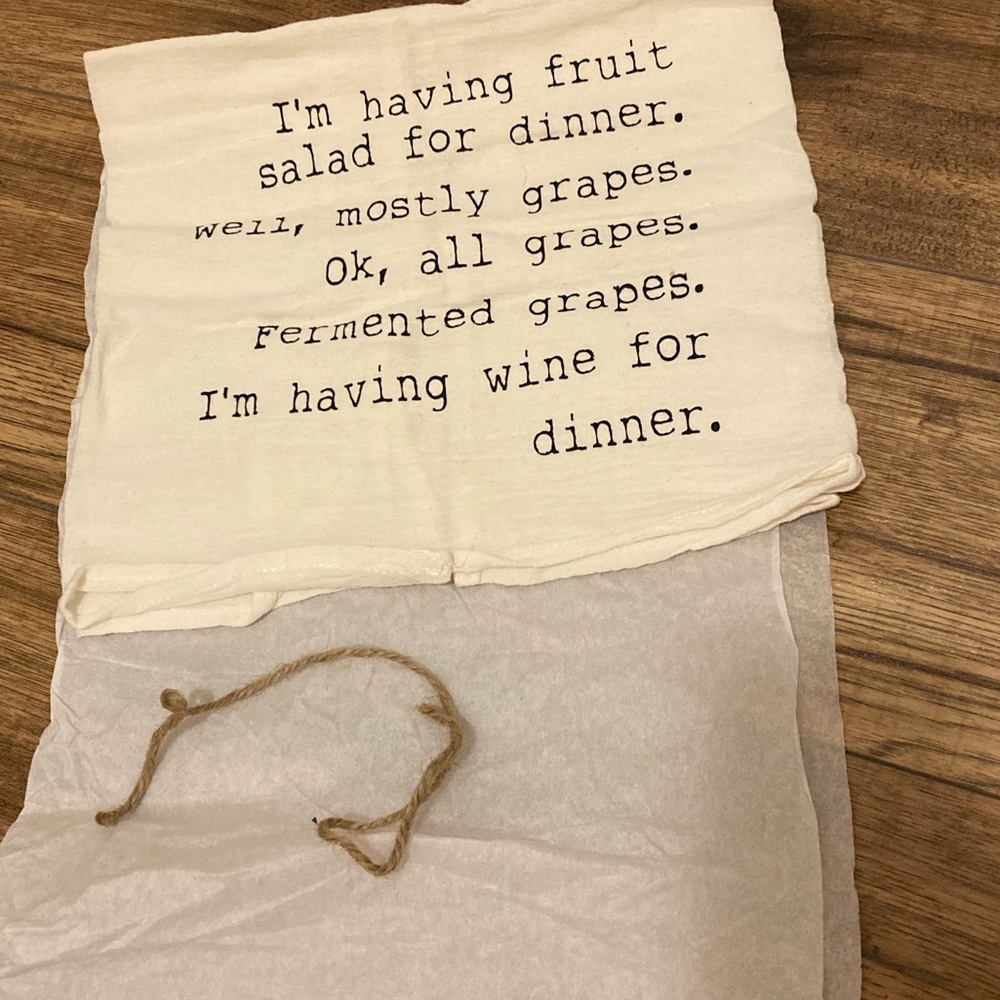 COPY - NEW Wine tea towel - Etsy - Picture 2 of 2